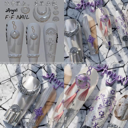 1pc  Snake Flamingo Jellyfish Dragon Dtream 3D Acrylic Mold  Nail Art DIY  Silicone  Nail Art Templates Nails Mold