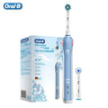 Oral B Electric Toothbrush Pro 4000 3D Action Daily Clean Teeth Visible Pressure Sensor 4 Modes Gum Cares Waterproof Rechargeabl