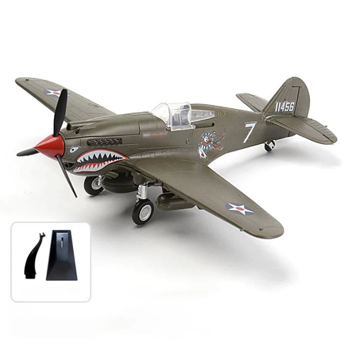 1/48 Scale WWII AirForce P-40 Tomahawk Military Flying Tigers P51 MUSTANG F4U BF109 Fighter Model Collection DIY Puzzle Toys