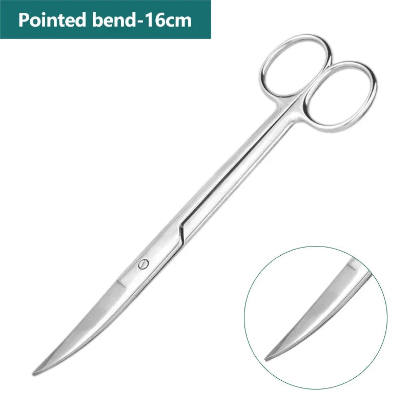 10cm/11.5cm/13cm/14cm/16 cm Animal Veterinary Vet Medical Stainless Steel Surgical Scissors Straight curved Tip Haircut Scissors