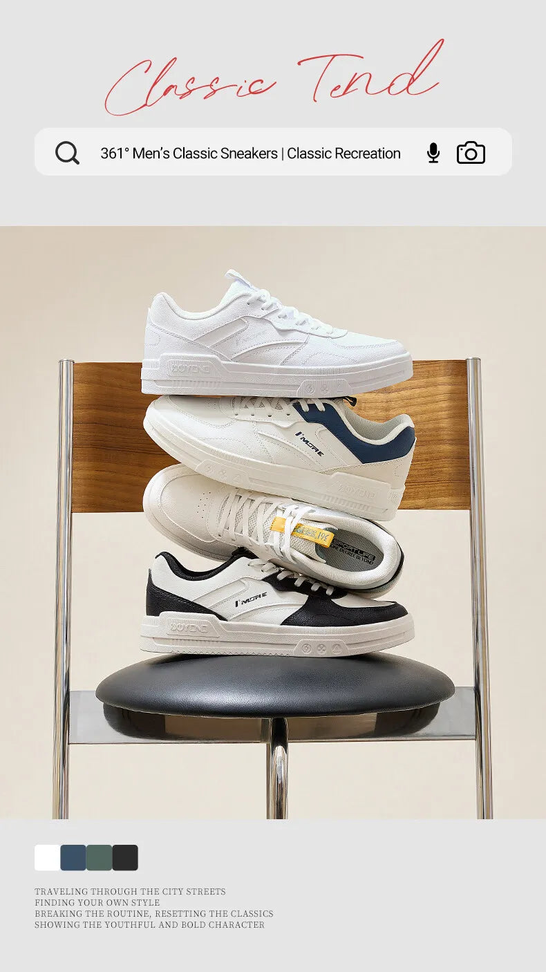 361 Degrees AF1 2.0 Men's Board Shoe Comfortable Versatile Breathable Leisure Lightweight Wear-resistant Male Sneakers 672516629