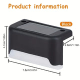 16 PCs Solar Outdoor Deck Lights Commercial Street LED Step Lights suitable for balconies terraces stairs fences lanes paths