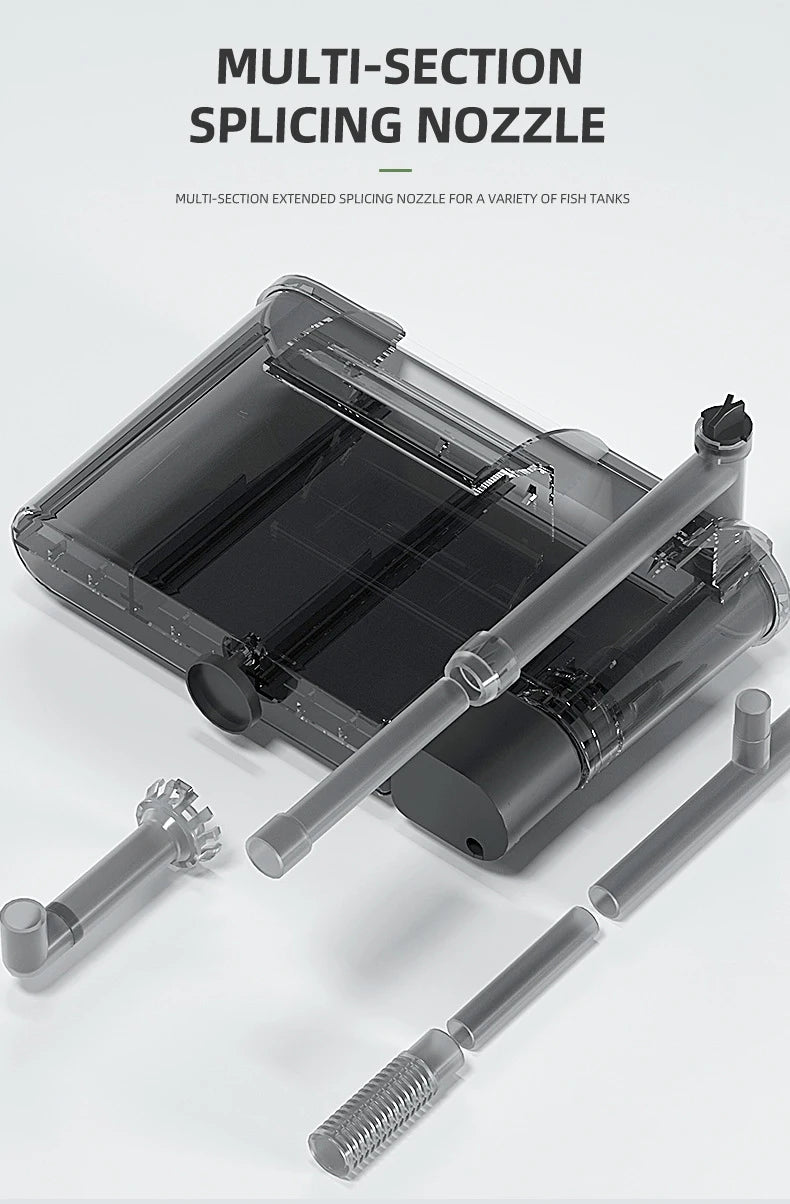 3/4/5/6W Wall Mounted Aquarium Filter Waterfall Filter for Small Fish Tank Filtering Equipment with Filter Media and Circulating