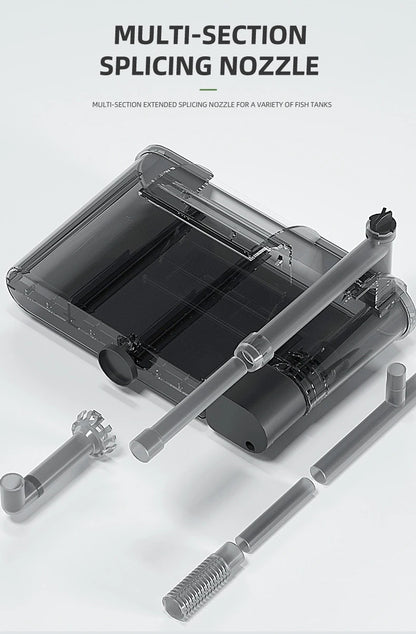 3/4/5/6W Wall Mounted Aquarium Filter Waterfall Filter for Small Fish Tank Filtering Equipment with Filter Media and Circulating