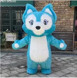 MINISO 2028 Blue Lilo & Stitch mascot costume cartoon character 2m/2.6m Inflatable Walking Blue Stitch Mascot Costume