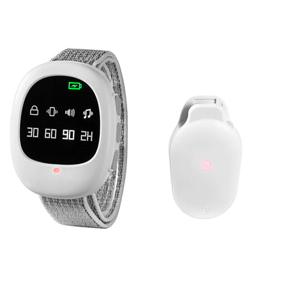 Alarma inalámbrica para enuresis de 40 m, sensor de entrenamiento para ir al baño para adultos mayores, con pulsera para niños y adultos mayores.