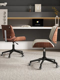 Silla de ordenador italiana de madera maciza, ligera y de lujo, ideal para el hogar, ideal para estudios de larga duración, giratoria y elevable, ideal para reuniones y oficinas.