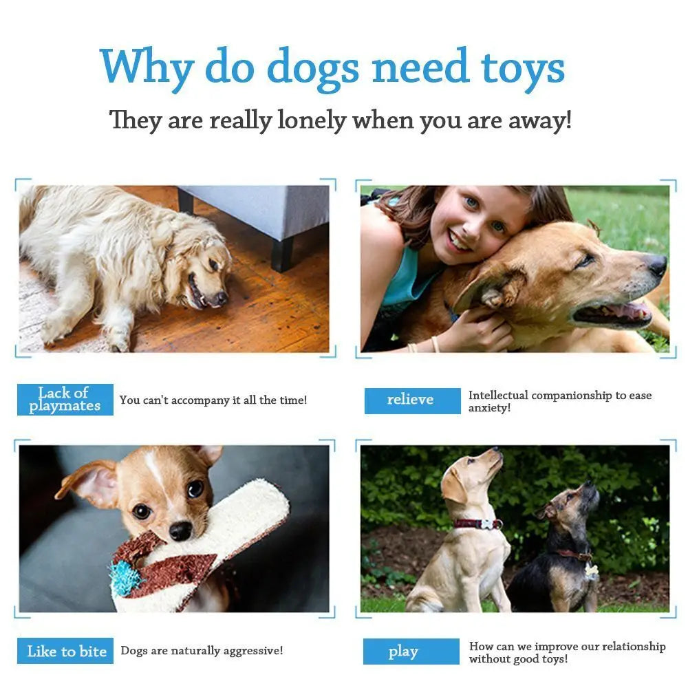 Juguete chirriante para perros pequeños y medianos, suave peluche masticable con forma de animal, resistente a mordeduras, cuerda de algodón, suministros para mascotas.