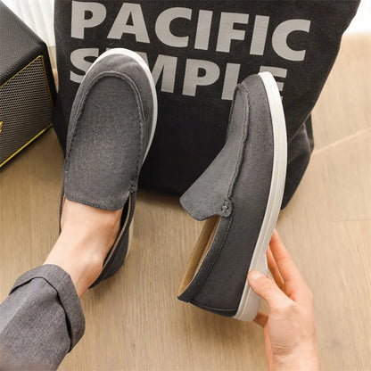 Men Flat Loafers 2025 Frosted Suede Flat Shoes Comfortable Non Slip Fashion Loafers Lightweight Trendy Outdoor Casual Shoes