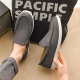 Men's Flat Loafers 2025 Frosted Suede Flat Shoes Comfortable Non-Slip Fashion Loafers Lightweight Trendy Outdoor Casual Shoes