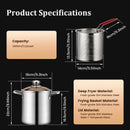 Deep Frying Pot Stainless Steel Fryer Pan Fry Pot with Basket and Lid Food Grade Deep Fryer Chicken Fried Chicken Cooking Tools
