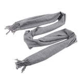 Classic Solid Colors Scarves Men Cashmere Soft Knitted Striped Scarf Long Tassel Neck Warmer Men'S Winter Scarf 2023 New