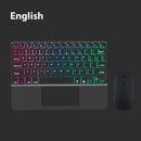 Bluetooth Keyboard for Tablet Android IOS Windows Wireless Mouse Keyboard Bluetooth-compatible Rainbow Backlit Keyboard for IPad