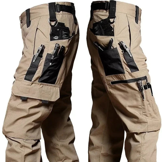 Pantalones tácticos impermeables para hombre, pantalones de combate para exteriores, multibolsillos, resistentes al desgaste, cargo.