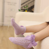 New Summer Baby Girls Socks Kids Bow Socks Children Knee High Soft Cotton Mesh Spanish Style Children 1-9 Years Breathable Socks