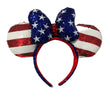 Diadema con orejas de Minnie y lazos grandes de Disney, ideal para disfraz de cosplay, de peluche, para adultos y niños. 
