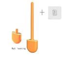 Wall Mounted Toilet Brush Replacement Long Handled Silicone Toilet Brushes Quick Drying Soft Bristles Toilet Bidet Bathroom Set