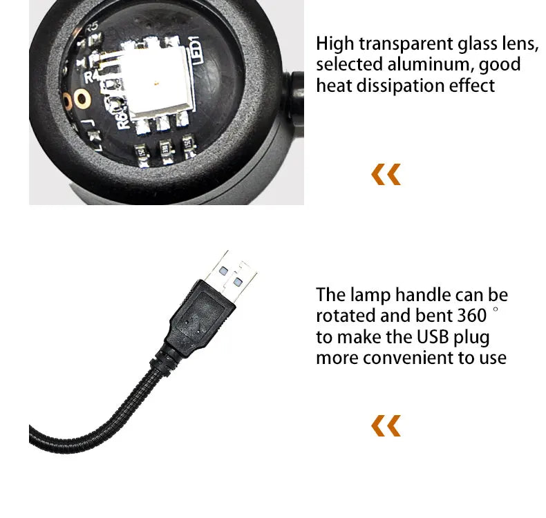 Proyector de lámpara de atardecer LED USB RnnTuu, luz nocturna portátil para decoración del hogar, luz de ambiente para sala de estar, fotografía de pared, luces de neón
