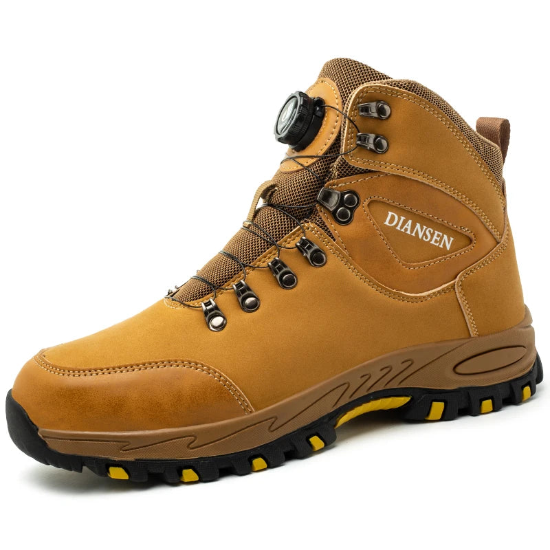 Rotating Button Safety Shoes Men Work Sneakers Indestructible Shoes Puncture-Proof Protective Shoes Work Boots Tactical Boots