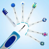 Cepillo de dientes eléctrico Oral B para adultos, recargable, con rotación, blanqueamiento 3D y cabezales de regalo.