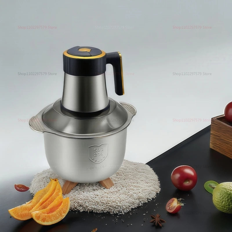 5L Electric Meat Grinder Stainless Steel Food Processor Chopper Kitchen Utensils Vegetable and Fruit Chopper Kitchens Utensil