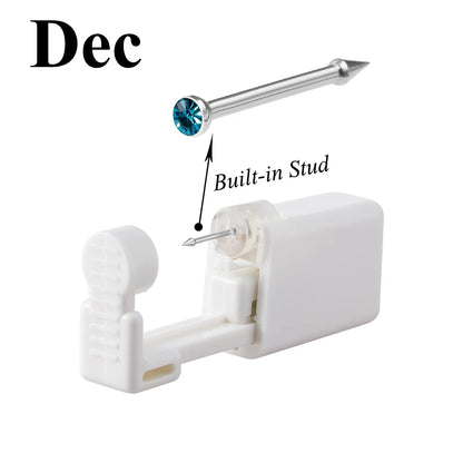 1 Unit Disposable Safe Sterile Piercing Unit For CZ Nose Studs Piercing Gun Piercer Tool Machine Kit Earring Stud Body Jewelry