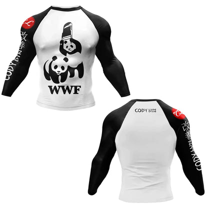 Custom Hot Sale Cody Lundin Wrestling BJJ Jiu Jitsu Rash Guard For Men 3D Sublimation Tattoo Tight Long Sleeve kickBoxing Jersey