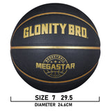 Black Gold Basketball Official Size 7 Composite Leather For Men's and Women's Outdoor Indoor Durable Training Ball High Quality