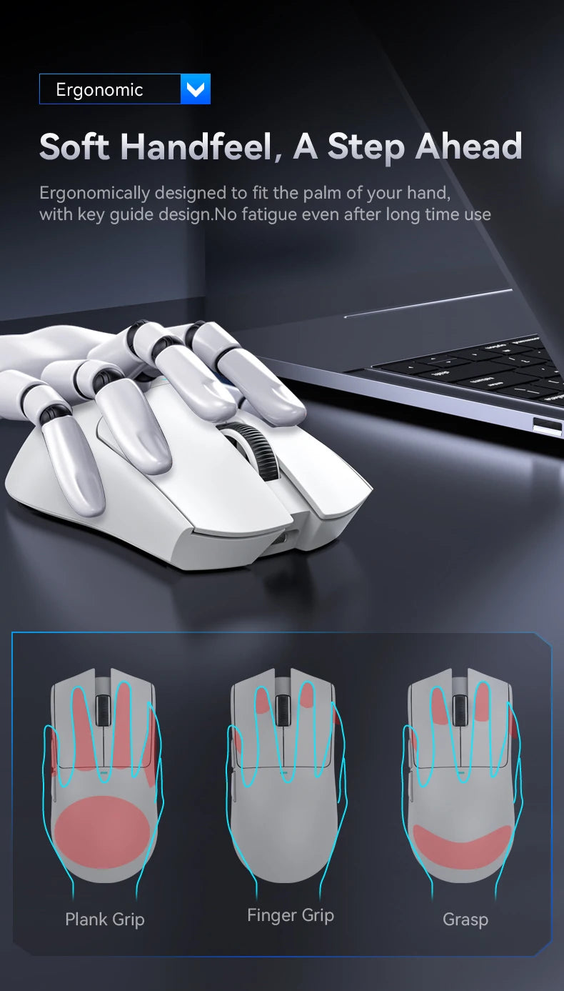 Attack Shark X11 Wireless Mouse Paw3311 22000DPI Buletooth Three Mode Rgb Charging Dock Lightweight Game E-Sports Mouse Laptop