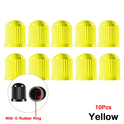 Tire Stem Valve Caps, with O Rubber Ring, Universal Stem Covers for Cars, SUVs, Bike and Bicycle, Trucks, Motorcycles