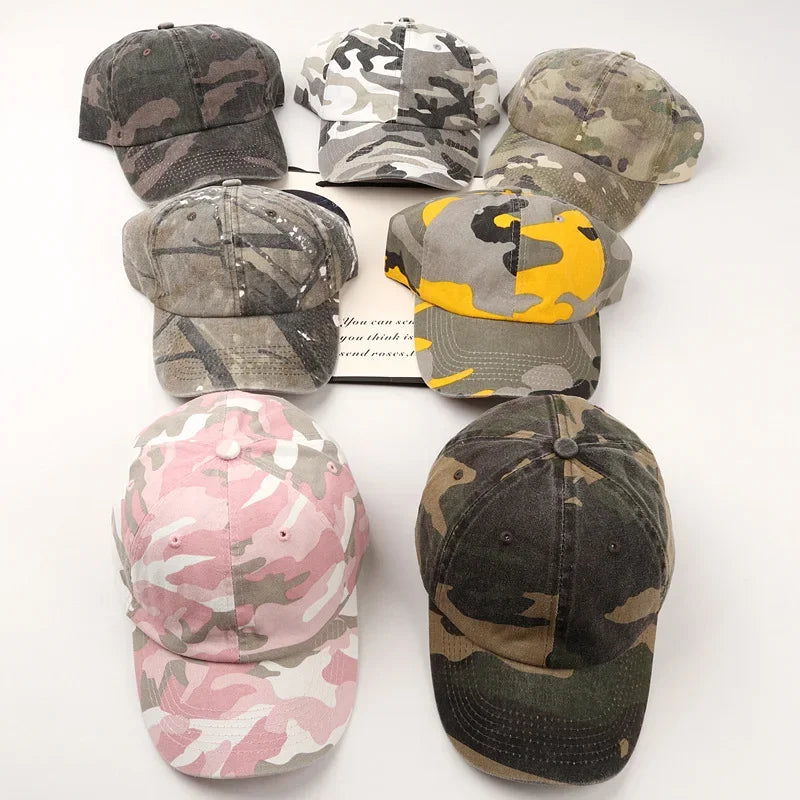 Japanese Style Street Tide Brand Soft Top Camouflage Baseball Cap Female Face Little Wild Peaked Chapéu Da Nike Cap