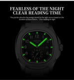 NIBOSI Luxury Men‘s Watches Business Waterproof Male Clock Luminous Silicone Band Date Square Quartz Man Watches Reloj Hombre