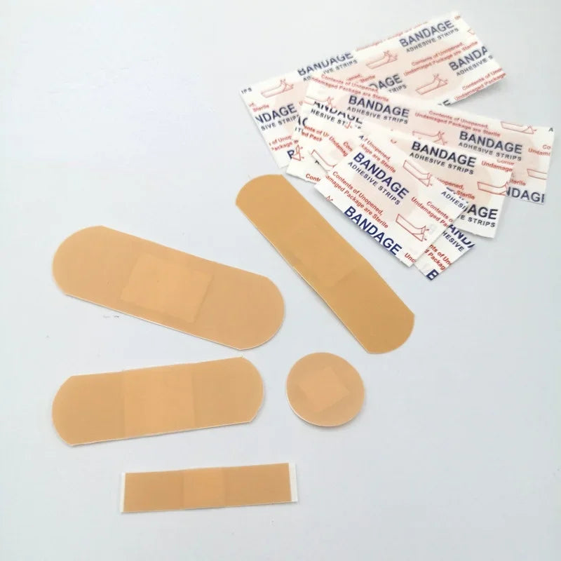 100pcs/set Waterproof Breathable Adhesive Plaster Hemostasis Wound Sticker Dressing Band Aid for Children