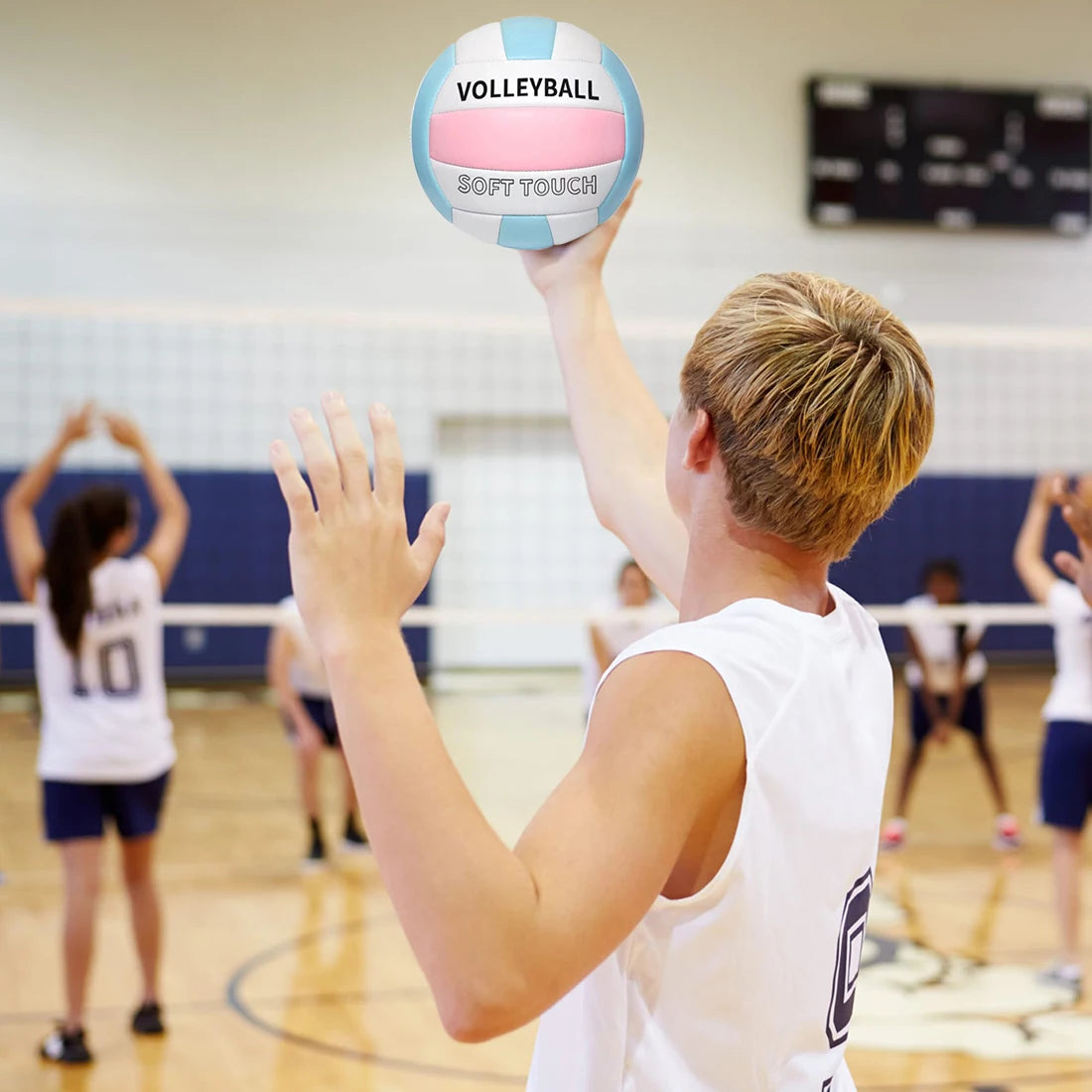 Official Size 5 Volleyball, Soft Indoor Outdoor Volleyball For Game Gym Training Beach Play, Volleyballs For Beginner, Teenager