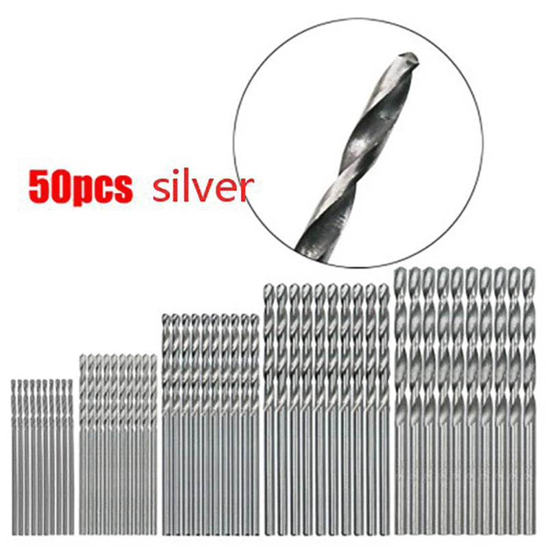 100pcs/50pcs New Twist Drill Bit Set Titanium Hex Shank HSS Drill Impact Driver Power Tool Drilling Tool Set 1/1.5/2/2.5/3mm