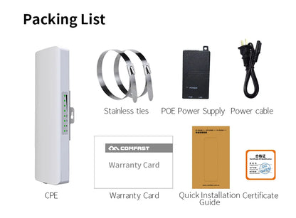 300Mbps Outdoor Bridge 2.4Ghz 15V/48V POE Power WIFI CPE 1-5KM Stable Transmission WiFi Repeater For Long Range IP Camera