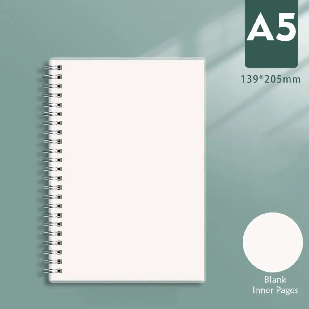 Cuaderno espiral de alta calidad A5/B5/A4 con cuadrículas/líneas horizontales en blanco, bloc de notas con 80 hojas, cuaderno de bocetos, material escolar y de oficina.