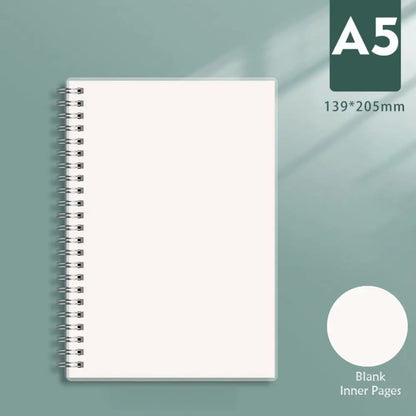 Cuaderno espiral de alta calidad A5/B5/A4 con cuadrículas/líneas horizontales en blanco, bloc de notas con 80 hojas, cuaderno de bocetos, material escolar y de oficina.