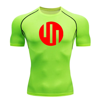Gym Short Sleeve Running T-Shirt Men's Compression Long Sleeve Shirt Sun Protection Quick Drying Sports Top Black Sportswear 4xl