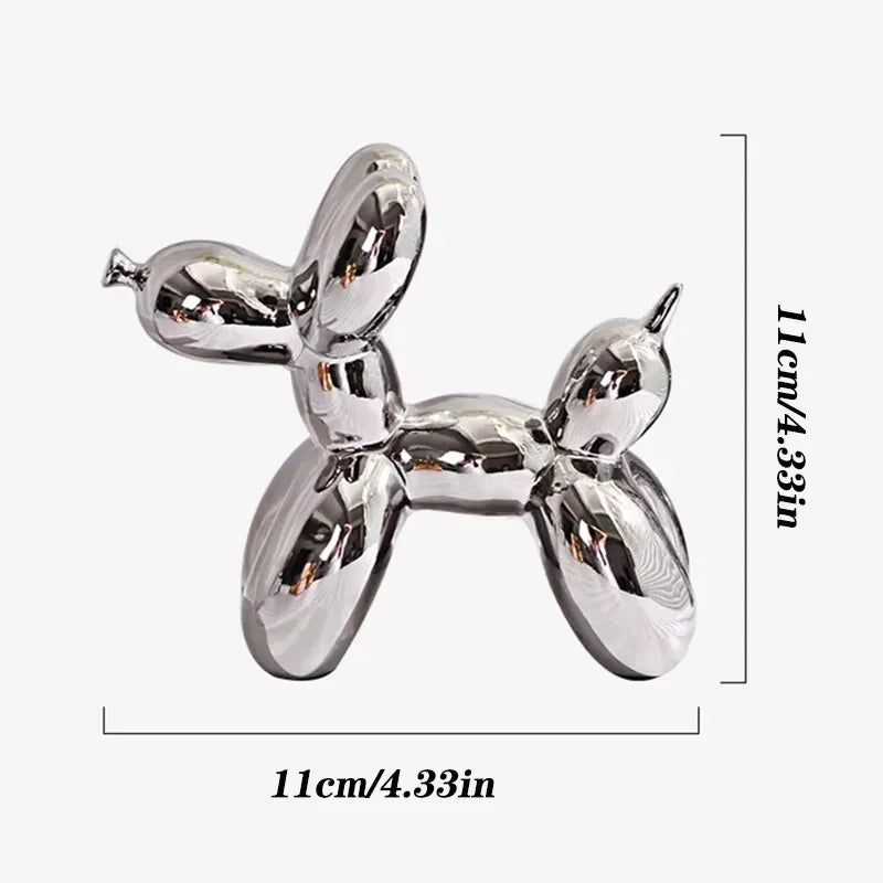Escultura de cerámica abstracta con forma de perro, globo creativo, de ERMAKOVA, 11 cm/4,3 pulgadas, para decoración del hogar y la oficina, regalo