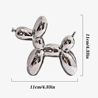 Escultura de cerámica abstracta con forma de perro, globo creativo, de ERMAKOVA, 11 cm/4,3 pulgadas, para decoración del hogar y la oficina, regalo