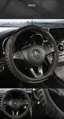 Three-dimensional Honeycomb Steering Wheel Cover  Durable Leather Cover with Anti-slip Linning Universal 14.5-15in