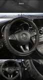 Three-dimensional Honeycomb Steering Wheel Cover  Durable Leather Cover with Anti-slip Linning Universal 14.5-15in