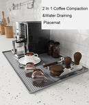 Home Coffee Machine Table Mat Anti-slip Silicone Coffee Mat Tamper Holder Station Cup Drainer Barista Coffee Accessories