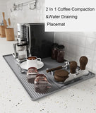 Home Coffee Machine Table Mat Anti-slip Silicone Coffee Mat Tamper Holder Station Cup Drainer Barista Coffee Accessories