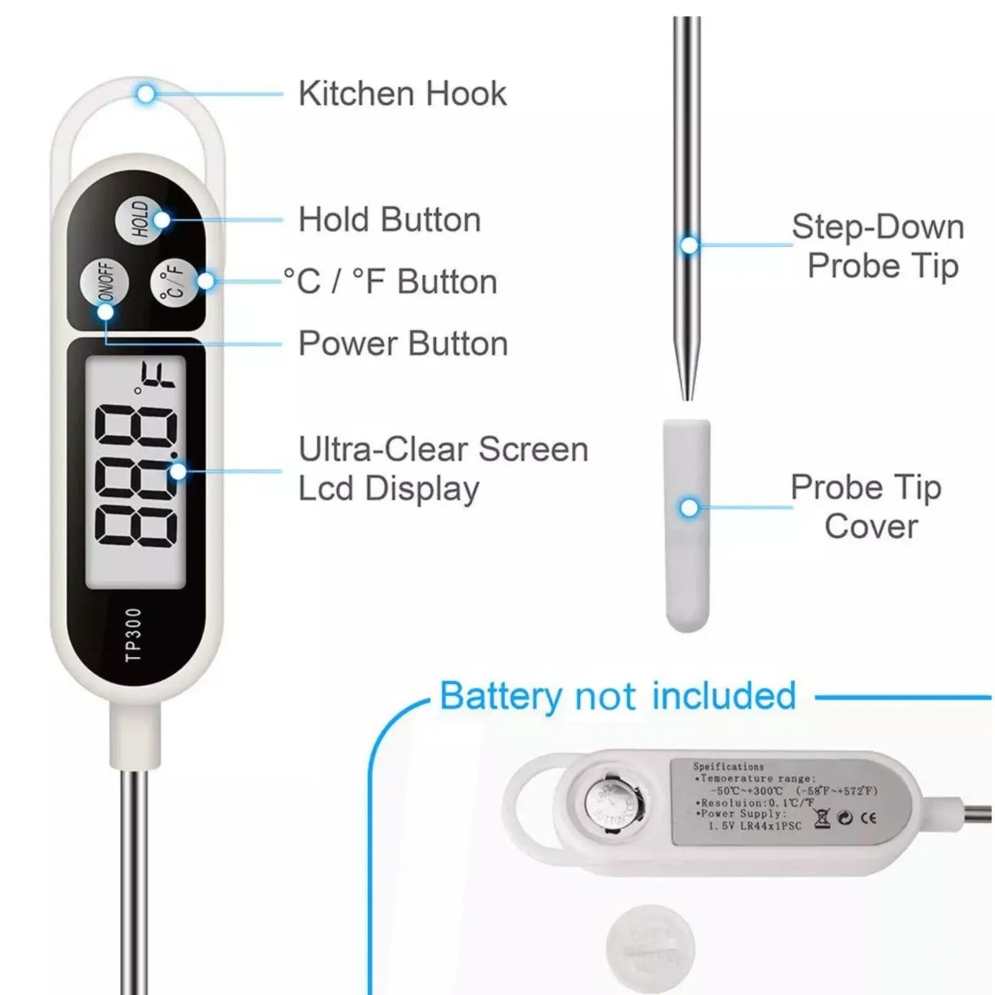 Digital Kitchen Thermometer For Bbq Electronic Cooking Food Probe Water Milk Meat Wireless Thermometer Home кулинарный термометр