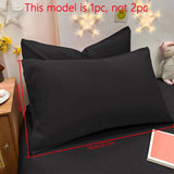 1 Piece Of Matte Solid Color Pillowcase, Bedroom Pocket Sealed Soft Pillowcase, Bedding