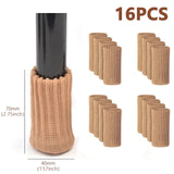 Knitted Furniture Feet Socks Floor Protectors Anti-Slip Pads Silent Thicken Table Leg Sock Covers 16Pcs 
