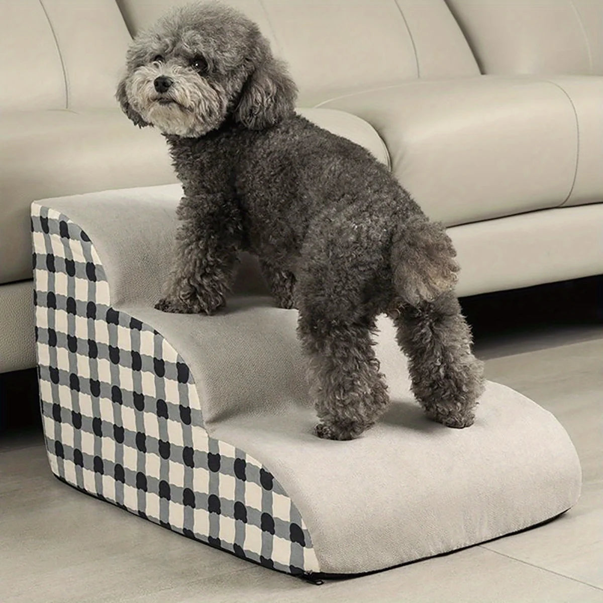 Pet 2/3 Steps High-Density Foam Dog Secure Stairs Ramps Non-Slip Pet Steps for Older Dogs Pet with Joint Pain Sofa Bed Ladder