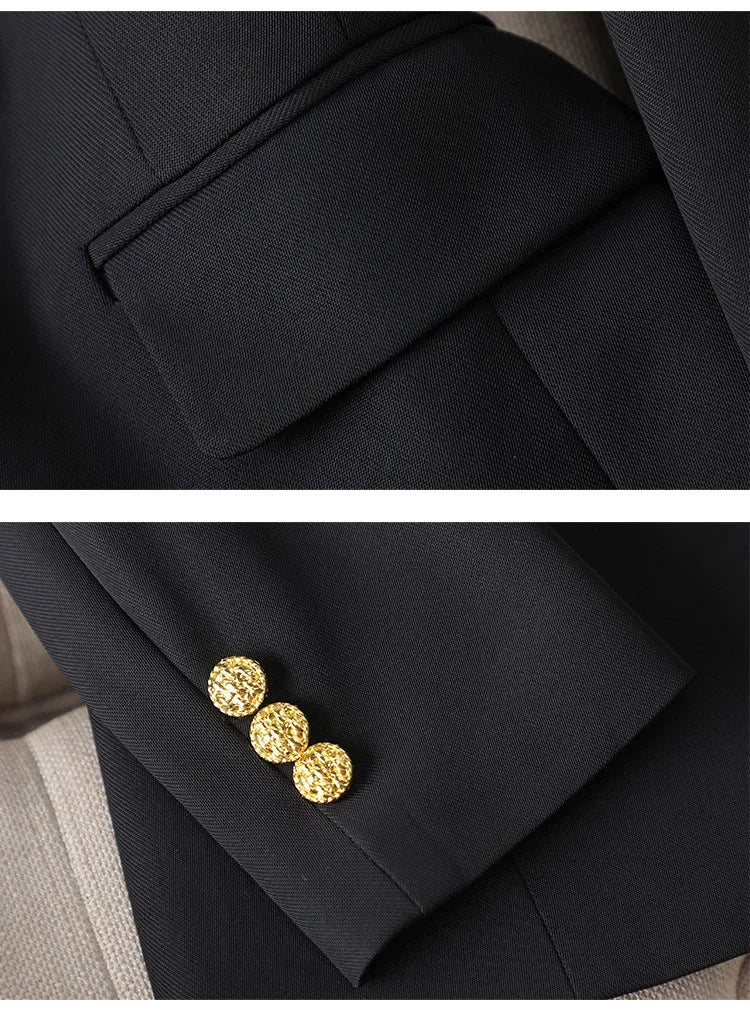 Elegant Women's Fashionable White Western-Style Suit Zihongsuitsuit High-End Business Attire Long-Pants Set For Special Occasion